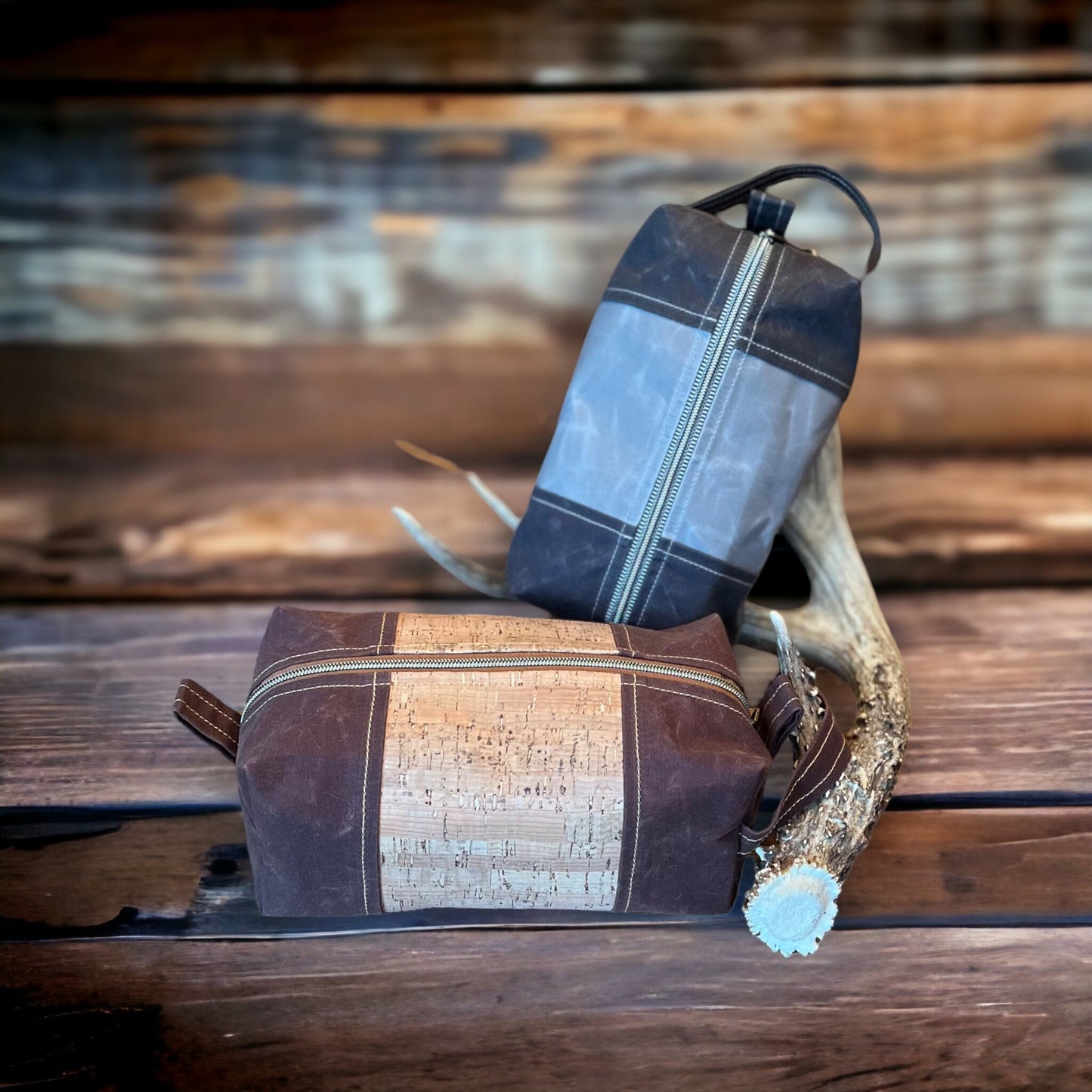 Waxed Canvas Toiletry Kit, Shaving Kit, Dopp Kit, Travel Kit
