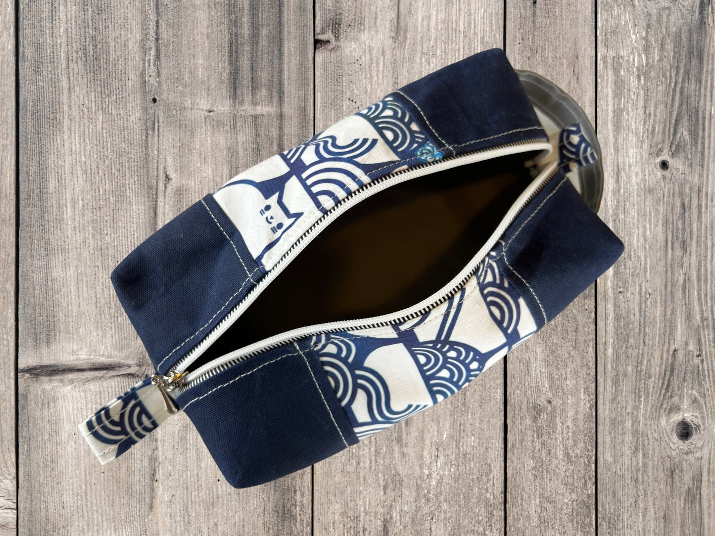 Ramen Cat Waxed Canvas Toiletry Kit, Shaving Kit, Dopp Kit, Travel Kit