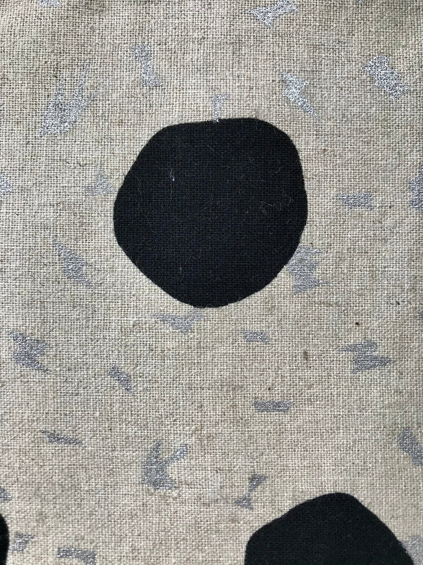 Cat print purse featuring midcentury atomic design with magnetic closure, two pockets, and a main compartment. Bag size is 8.5" x 6" x 3".