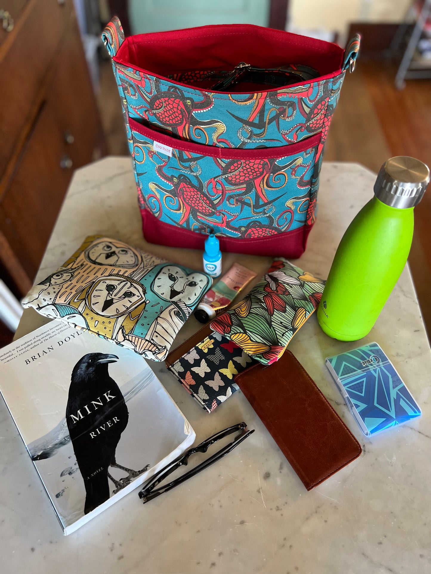 Octopus crossbody purse, sea monster bag, kraken handbag, sea creature messenger bag