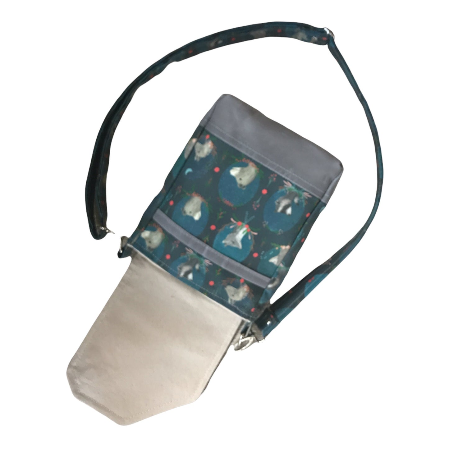 Whimsical animal crossbody purse, cottagecore woodland critter bag, cameo animal print purse, gift for kawaii fan