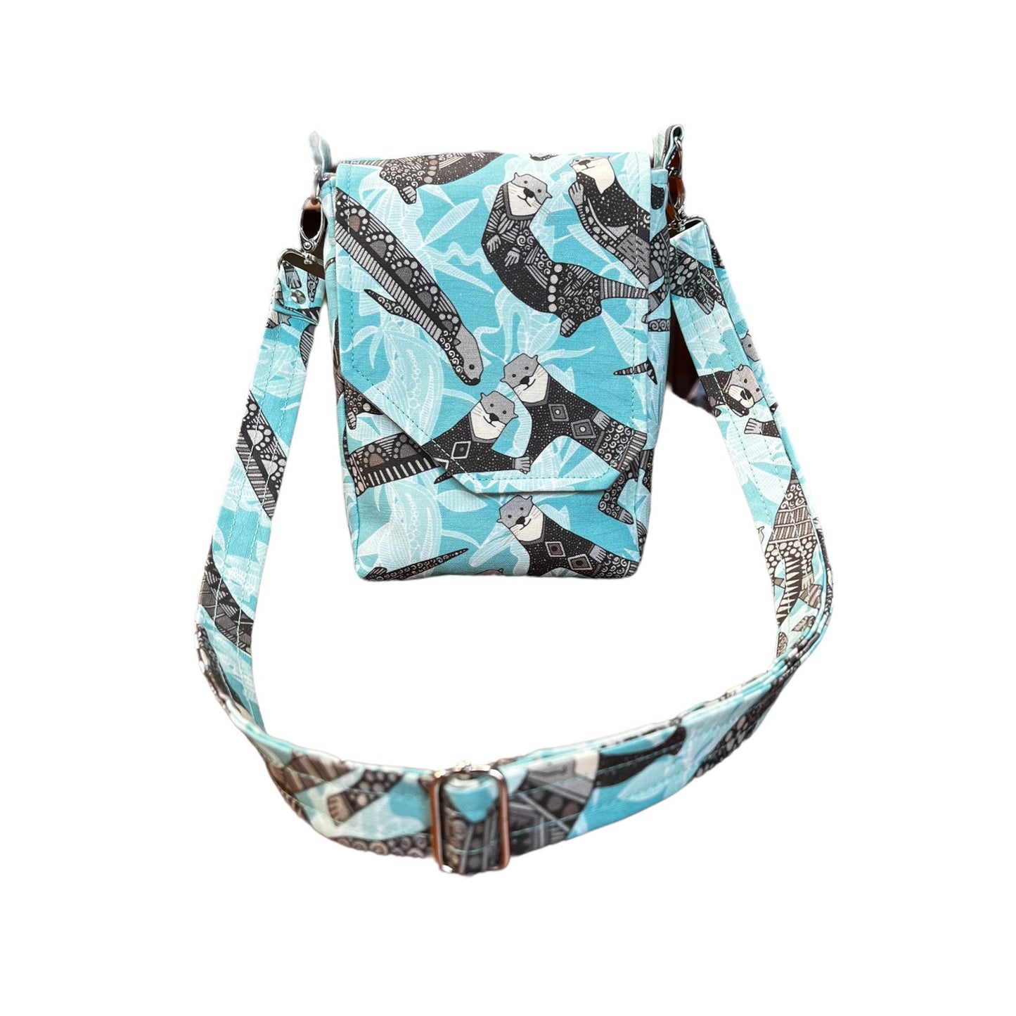 Cute otter purse, Otter crossbody bag, Marine mammal bag, Sea otter mini satchel