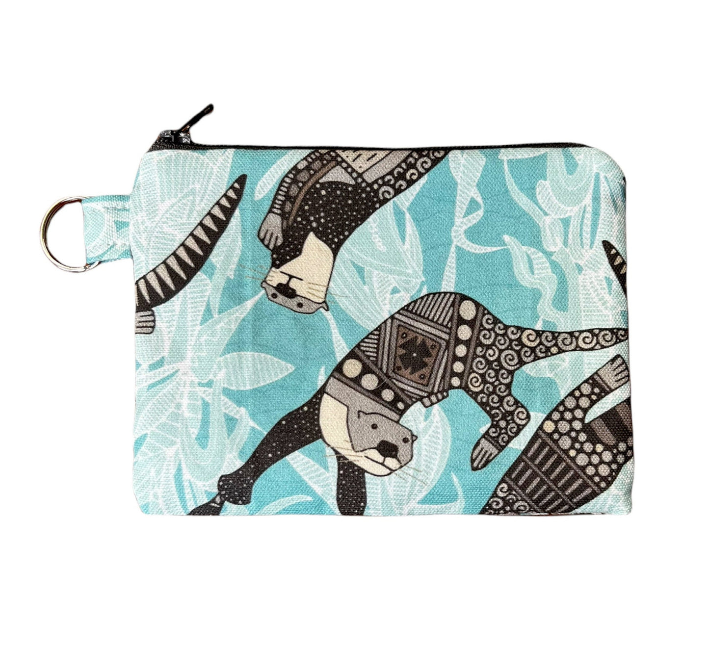 Otter coin purse, Otter money pouch, sea creature zipper pouch, gift for otter fan