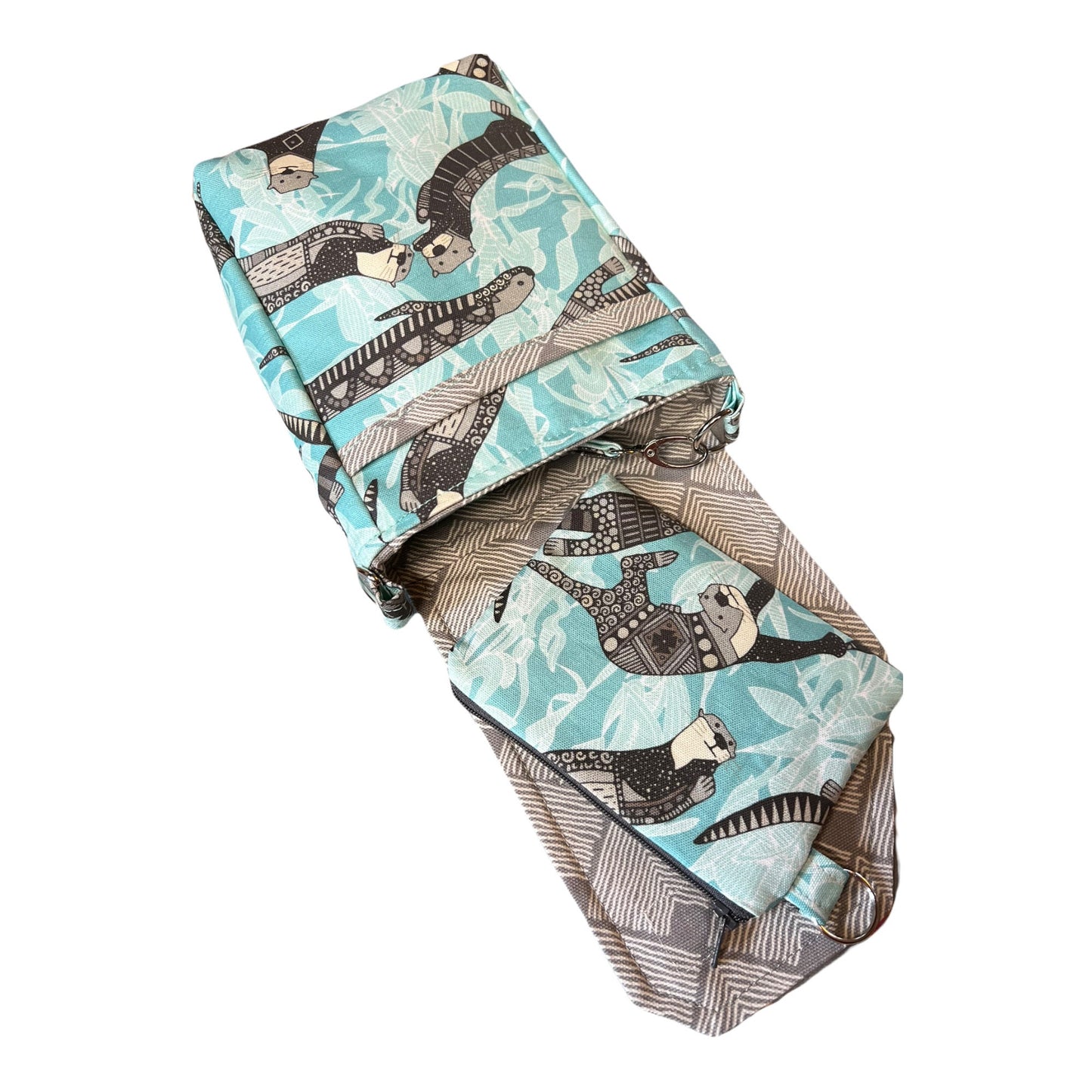 Otter coin purse, Otter money pouch, sea creature zipper pouch, gift for otter fan