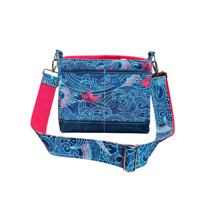 Hokusai-inspired Wave and Whale Purse - Eco-friendly Printing - Multiple Pockets, Perfect for Staying Organized On-the-Go!
