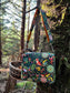 Fox print crossbody bag, fox print purse, cottagecore woodland critter messenger bag.