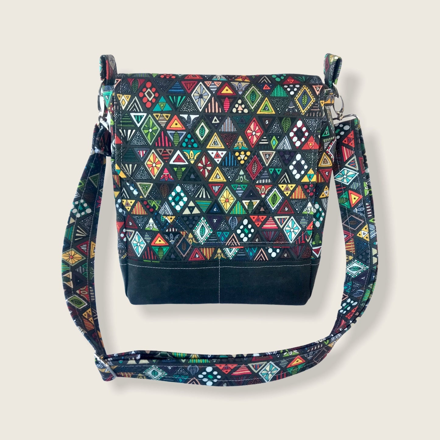 Geometric print purse, moorish style bag, mudcloth style bag, geometric art purse.