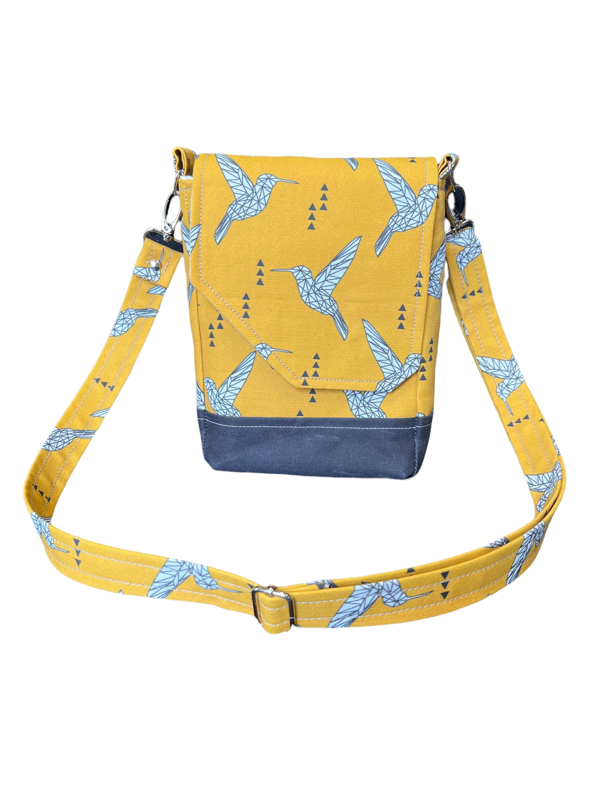 Yellow hummingbird purse and strap