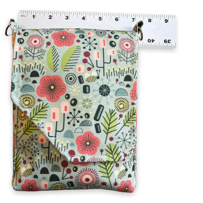 Flower print purse, wildflower crossbody bag, floral atomic style purse, gift for gardener