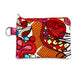 Red coin purse, abstract art money pouch, flashy modern art zipper pouch, gift for art fan