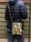 Cute fox print purse, woodland fox crossbody, cottagecore fox bag, 8.5"x6"x3", adjustable strap (28"-51") .