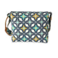 Retro style purse, Geometric print crossbody, midcentury style messenger, geometric style bag, Gift for midcentury fan.