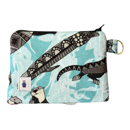 Otter coin purse, Otter money pouch, sea creature zipper pouch, gift for otter fan