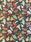 Kawaii mushroom print  tea towel, chanterelle towel, forager's gift, linen and cotton, 26"x17", washable and durable.
